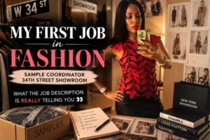 FashionTechNora first job in fashion thumbnail about working as a Sample Coordinator